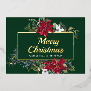 Carte De Vœux En Aluminium Joyeux Noël Entreprise Salutation Gold