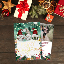 Joyeux Noël Gnomes Gold Stars Photo