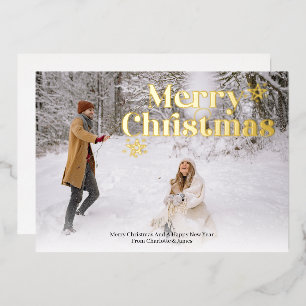 Carte De Vœux En Aluminium Joyeux Noël photo personnalisée