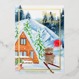 Carte De Vœux En Aluminium Joyeux Noël Salutations saisonnières