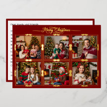 Joyeux Noël Six images encadrées Front Rouge