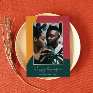 Carte De Vœux En Aluminium Joyful Shades photo verticale Kwanzaa