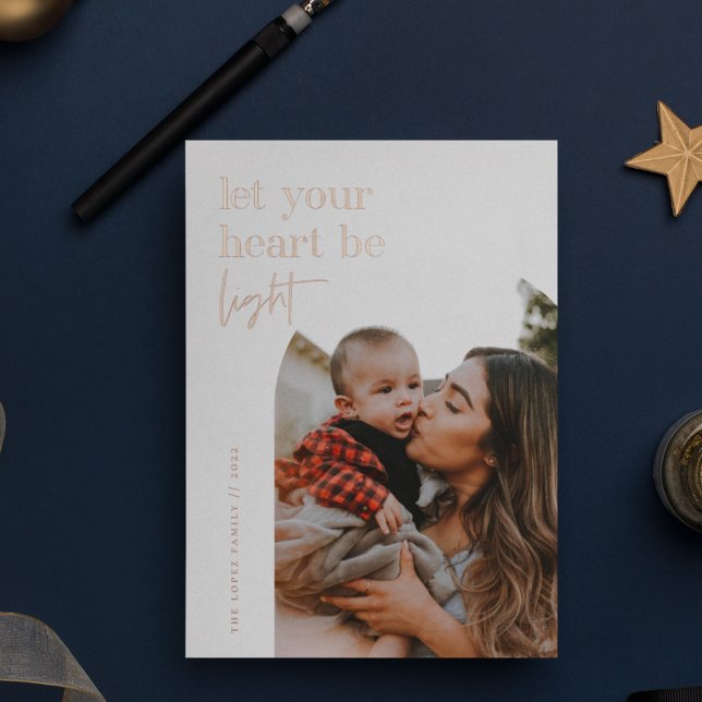 Carte De Vœux En Aluminium Laissez votre coeur être léger photo (Créateur téléchargé)