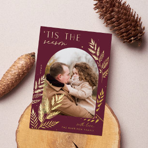 Carte De Vœux En Aluminium Laurel d'hiver   Tis the Season Photo