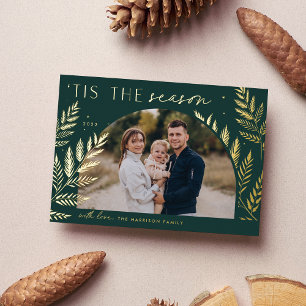 Carte De Vœux En Aluminium Laurel d'hiver   Tis the Season Photo