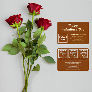 Carte De Vœux En Aluminium Marque commerciale Brown sur le rectangle Valentin