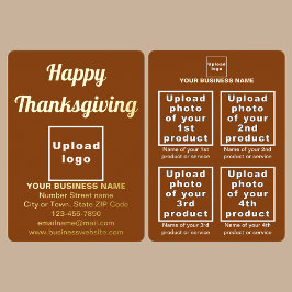 Carte De Vœux En Aluminium Marque commerciale Brown sur Thanksgiving