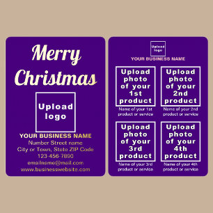 Carte De Vœux En Aluminium Marque Purple Business à Noël