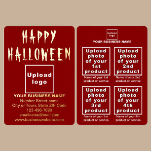 Carte De Vœux En Aluminium Marque Red Business sur Halloween