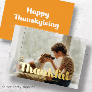 Carte De Vœux En Aluminium Merci Bon thanksgiving Moderne Photo Simple