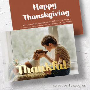Carte De Vœux En Aluminium Merci Bon thanksgiving Moderne Photo Simple
