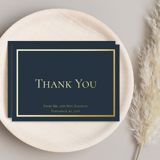 Carte De Vœux En Aluminium Merci Mariage minimaliste simple et élégant