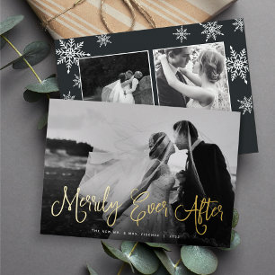 Carte De Vœux En Aluminium Merde Jamais après photo nouvellement mariée