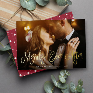 Carte De Vœux En Aluminium Merde Jamais après photo nouvellement mariée