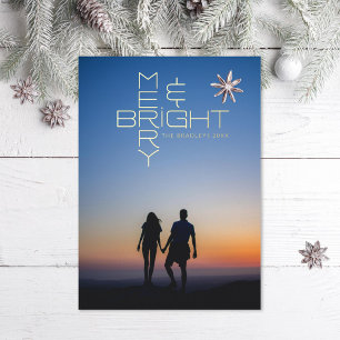 Carte De Vœux En Aluminium Merry & Bright Minimal