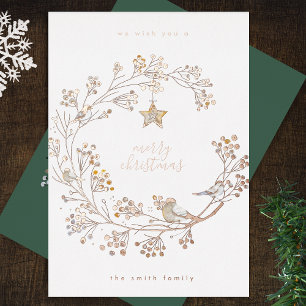 Carte De Vœux En Aluminium Merry Christmas Joyeux Noël Joyeux Nouvel An