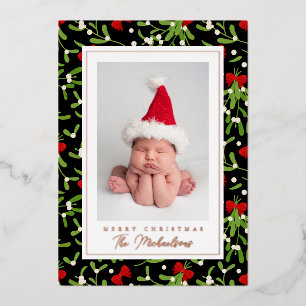 Carte De Vœux En Aluminium MERRY NOËL   Ajouter votre photo