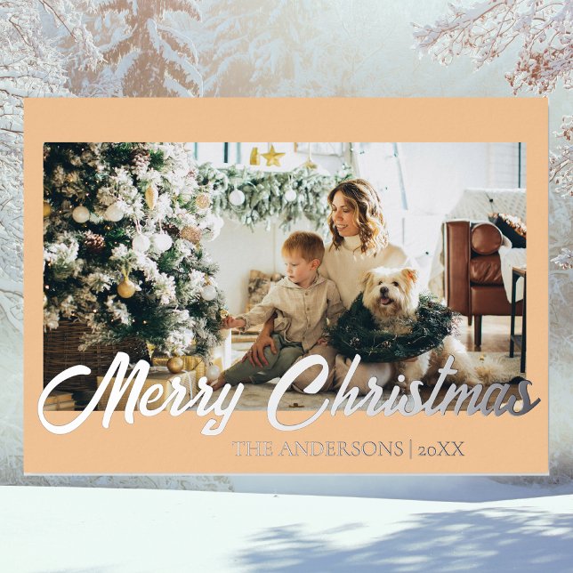 Carte De Vœux En Aluminium Mini Joyeux Noël Chaud Pêche famille photo (Créateur téléchargé)
