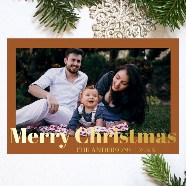Carte De Vœux En Aluminium Mini Joyeux Noël Gingerbread Famille de photos (Créateur téléchargé)