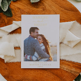 Carte De Vœux En Aluminium Mini marié et brillant photo mariée