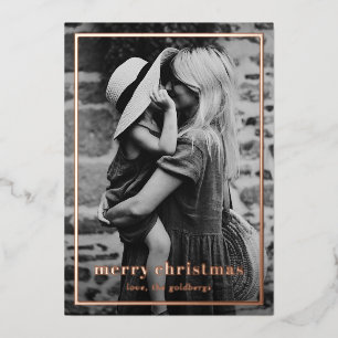 Carte De Vœux En Aluminium Minime simple photo élégant Noël