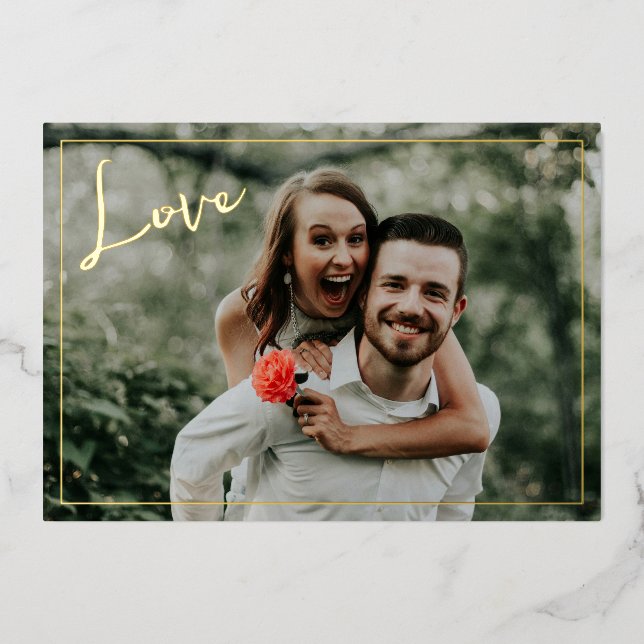 Carte De Vœux En Aluminium Modern Love Photo (Recto)