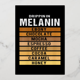 Carte De Vœux En Aluminium Mois de l'histoire noire Drippin Melanin