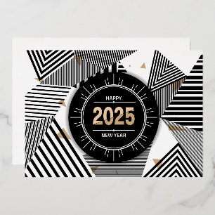 Carte De Vœux En Aluminium Motif géométrique moderne 2025