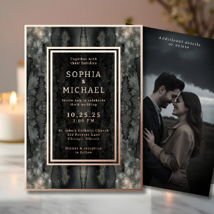 Carte De Vœux En Aluminium Mystique Sauvons la Date Photo Romantique Gothique