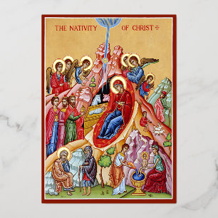 Carte De Vœux En Aluminium Nativité du Christ
