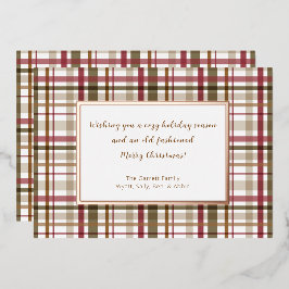 Carte De Vœux En Aluminium Noël à l'ancienne