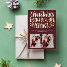 Noël Commence Avec Le Christ Photo Aluminium