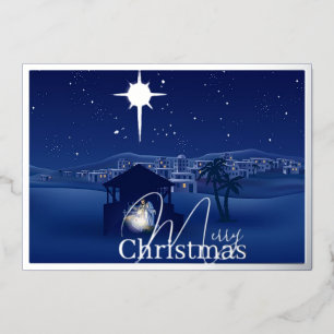 Carte De Vœux En Aluminium Noël de la Nativité