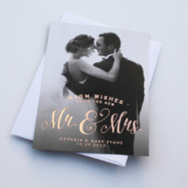 Carte De Vœux En Aluminium Nouvel anniversaire Monsieur et Madame souhaitent 