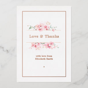 Carte De Vœux En Aluminium Or rose