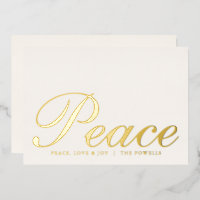 Paix Amour Joie Typographie Élégante Ivoire et Or