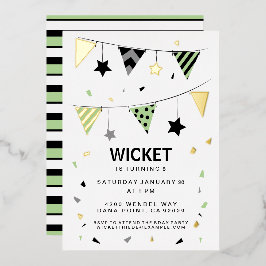 Carte De Vœux En Aluminium Personnalisez-Le ! Étoiles, bandes & Confetti
