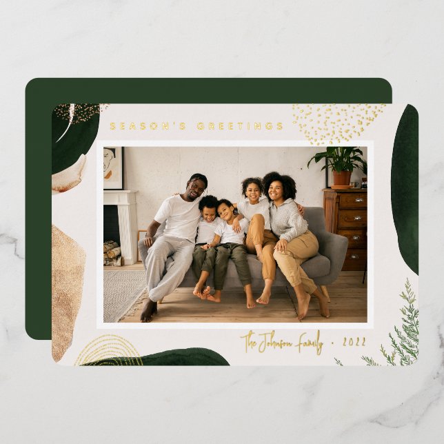 Carte De Vœux En Aluminium Photo Abstraite de fête (Recto/Verso)