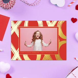 Carte De Vœux En Aluminium Photo Bold XOXO Valentine