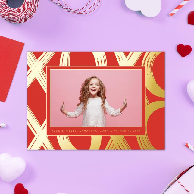 Carte De Vœux En Aluminium Photo Bold XOXO Valentine (Créateur téléchargé)