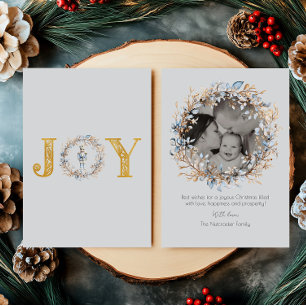 Carte De Vœux En Aluminium Photo de l'aquarelle de Noël Casse-Noisette