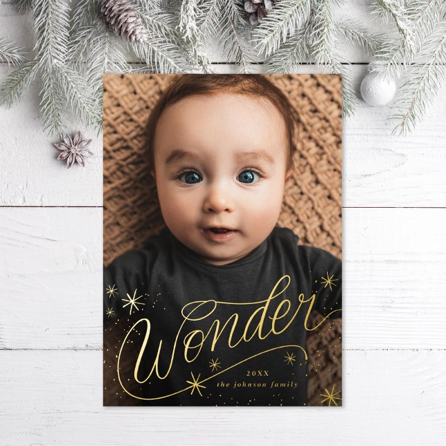 Carte De Vœux En Aluminium Photo de Noël Wonder (Créateur téléchargé)