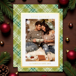 Carte De Vœux En Aluminium Photo de taran vert de Buon Natale