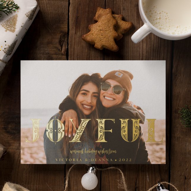 Carte De Vœux En Aluminium Photo Filigree joyeux (Créateur téléchargé)