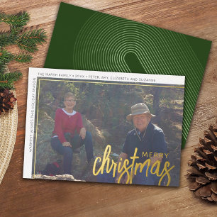 Carte De Vœux En Aluminium Photo horizontale - Joyeux Noël vert Arc MCM