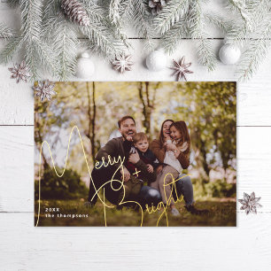 Carte De Vœux En Aluminium Photo joyeuse et brillante