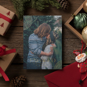 Carte De Vœux En Aluminium Photo simple moderne élégante Engagée Noël