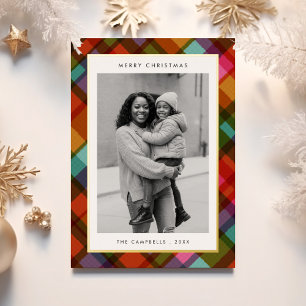 Carte De Vœux En Aluminium Photographie moderne colorée Noël