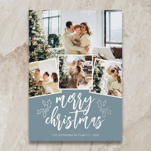 Carte De Vœux En Aluminium Pinceau Joyeux Noël Script 5 Photo