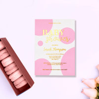 Points roses Baby shower personnalisé Gold Foil Mo